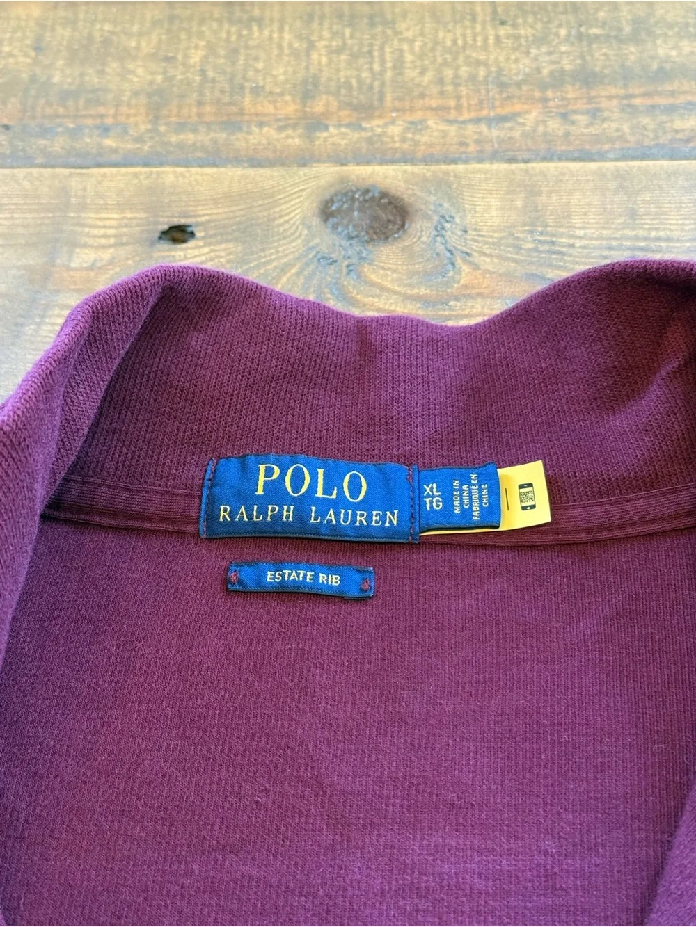 Polo Ralph Lauren burgundy Men's Half-Zip Polo -size XL